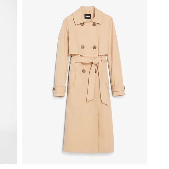 Express Jackets & Blazers - Tan Express Belted Trench Coat